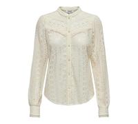 ONLY Onlreba Lace L/S Shirt WVN Noos Chemise, Egret, S Femme