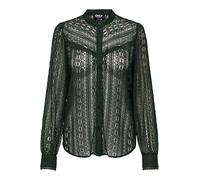 ONLY Onlreba Lace L/S Shirt WVN Noos Col de Chemise féminin, avec Poignets boutonnés et Coupe Droite, Scarab, XL Femmes