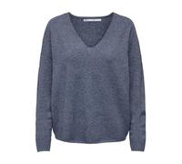 ONLY Onlrica Life L/S KNT Noos Pull à col en V pour Femme, Indigo Vintage - Détails : mélangé, S