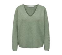 Only Onlrica Life L/S Pull Col en V Knt Noos Sweater, Femme, Hedge Green/Detail:melange, S