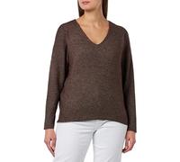 ONLY Onlrica Life L/S V-Neck Pullo KNT Noos Pull-Over, Acajou Profond-Détails : mélangé, XXL Femme