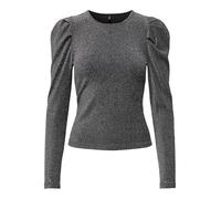 ONLY Onlrich L/S Glitter Puff Top JRS, Noir, S Femmes