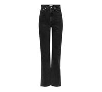 ONLY Onlriley Ex Hw Straight DNM Dot258 Noos Jeans, Noir délavé, 28W / 32L Femme