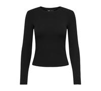 ONLY Onlriley Haut à col Rond L/S JRS T-Shirt, Noir, S Femme