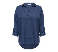 Only Onlrillo Melli Ls Reg Shirt WVN, Bleu foncé Denim, L Femmes