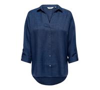 Only Onlrillo Melli Ls Reg Shirt WVN, Bleu foncé Denim, M Femmes