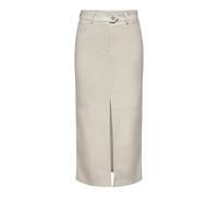 ONLY Onlrima Jupe Longue en Cuir synthétique, Pumice Stone, S Femmes