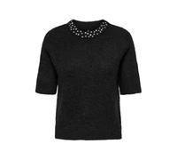 ONLY Onlrina Life SS Rhinestone O-Neck KNT, Noir, XL Femmes