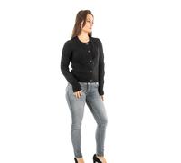 ONLY Onlrio Life Câble Ls Col Rond Cardi KNT Sweater, Noir, L Femme