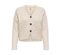 ONLY Onlrio Life Ls Cable Cardigan KNT, Gris Whitecap, S Femme