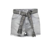 ONLY Onlrobyn Ex Hw St Vintage DNM Short pour Femme, Gris Clair Denim, M