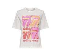 ONLY Onlrolling Stones Life S/S Top Box JRS, Cloud Dancer, M Femmes
