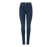 ONLY Onlroyal Reg Doub Zip Skinny DNM Ext Jeans, Bleu foncé Denim, S x 34L Femme