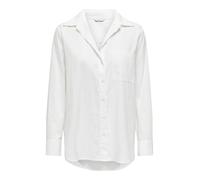 ONLY Onlsalina L/S Shirt WVN Courte avec Poignets boutonnés et col de Chemise, Cloud Dancer, M Femmes