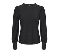 ONLY Onlsandra L/S Puff Top JRS Haut, Noir, M Femme