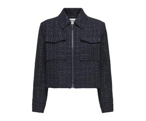 ONLY ONLSHONA L/S Boucle Shirt TLR, Blazer Bleu Marine., S