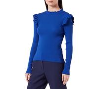 ONLY Onlsia Sally Ruffle Ls Pull KNT Noos Sweater, Surf The Web, XXL Femme