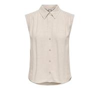ONLY Onlsiesta S/L Linen BL T-Shirt PNT Noos, Beige Clair, L Femmes