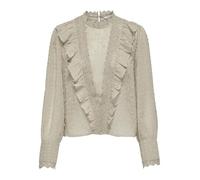 ONLY Onlsila Life Dobby L/S Haut WVN Blouse, Taupe, M Femme