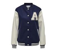 ONLY Onlsilja Life Bomber Jacket CC OTW Blouson, Naval Academy/Détail : Manches Cloud Dancer, S Femme