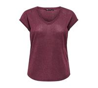 ONLY T-shirt 'ONLSilvery' lie de vin, Taille S