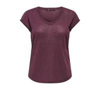 ONLY T-shirt 'ONLSilvery' lie de vin, Taille S