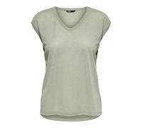 ONLY ONLSILVERY S/S V Neck Lurex Top JRS Noos T-Shirt, Desert Sage, XL Femme