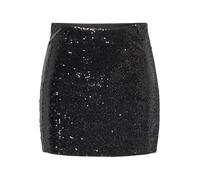 ONLY Onlsimone JRS Jupe Courte à Sequins, Noir, M