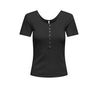 ONLY Onlsimple Life S/S Button Top Box JRS pour Femme, Noir, L