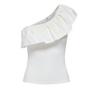 ONLY Onlsoffy One Shoulder Mix Top Box JRS Top Box pour Femme, Cloud Dancer, L