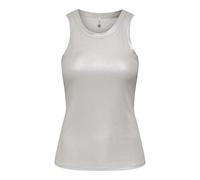 ONLY Onlsol Life S/L Glitter Rib Top JRS, Cloud Dancer, XS Femmes