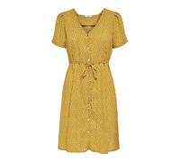 ONLY Onlsonja Life S/S Robe Noos WVN, Chai Tea/AOP:Dot W Macadamia, 38 Femme