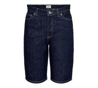 ONLY Onlsonny Hw Wide DNM Noos Short, Bleu foncé Denim, XL
