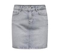 ONLY Onlstella Short Skirt DNM Azg Noos Passants de Ceinture, Jupe en Jean avec Poches arrière, Gris Clair Denim, M Femmes