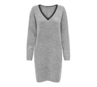 ONLY Onltammy Ls Revers Lace Dress BF KNT, Gris Clair chiné, XS Femmes