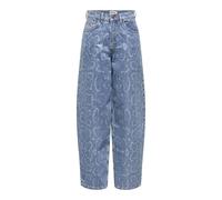 ONLY Onltaylor Snake Hw Barrel DNM Cro, Denim Bleu médium, M / 32L Femmes