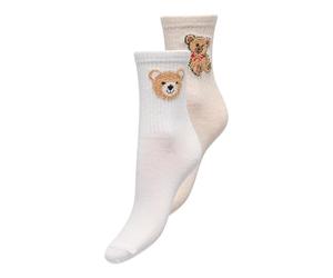 ONLY Onlteddy Lot de 2 chaussettes en chenille, Cloud Dancer, taille unique