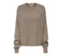 ONLY ONLTESS LS O-Neck KNT Pull-Over, Malt Ball/Detail:Melange, L Femme
