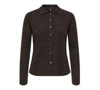 ONLY Onlthea Ls Button Polo Cardigan KNT, Gâteau au Chocolat, S Femme