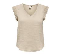 ONLY Onlthyra SL Mix Top Noos WVN, Beige, XS Femme