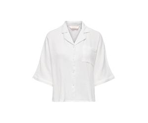ONLY Onlthyra SS Noos WVN T-Shirt Blouse, Cloud Dancer, M Femme