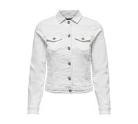 ONLY ONLTIA DNM Jacket COL PIMBOX Noos, Blouson en Jean aux Femmes, White, 32