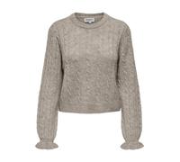 ONLY Onltia Ls Cable O-Neck BF KNT Sweater, Pierre Ponce, XL Femme