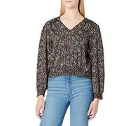 ONLY ONLTIANA L/S Smock Top WVN Noos Blouse, Noir/AOP : Lanna Ditsy, M Femme