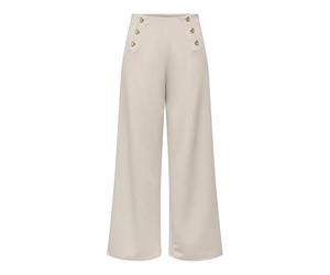 ONLY Onltilda Life 6-Button Pants JRS Noos Pantalon à Plumes Coupe Droite pour Les fêtes, Chateau Gray, S / 32L Femmes