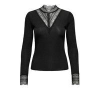 ONLY Onltilde Glitter L/S Haut à col Haut JRS, Noir, S