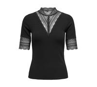 ONLY Onltilde Highneck S/S Top JRS Noos Basique à col Haut avec Manches Courtes, Noir, XL Femmes