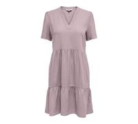 ONLY Onltiri-Caro S/S V-Neck Lin Dress CC PNT Robe, Violet Glace, M Femmes