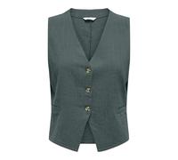 Only Onltizana Cotton Vest Top WVN Noos Haut à col en V pour Le Quotidien avec Fermeture à Boutons, Baume Green, XS Femmes