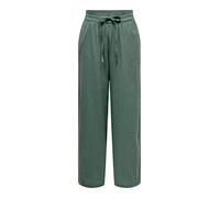 ONLY Onltizana WVN Noos Pantalon Basique en Coton pour Femme avec Taille élastique et Poches latérales, Baume Green, S